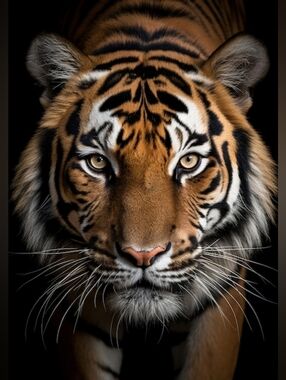 Custom Fridge Magnet Tiger Portrait